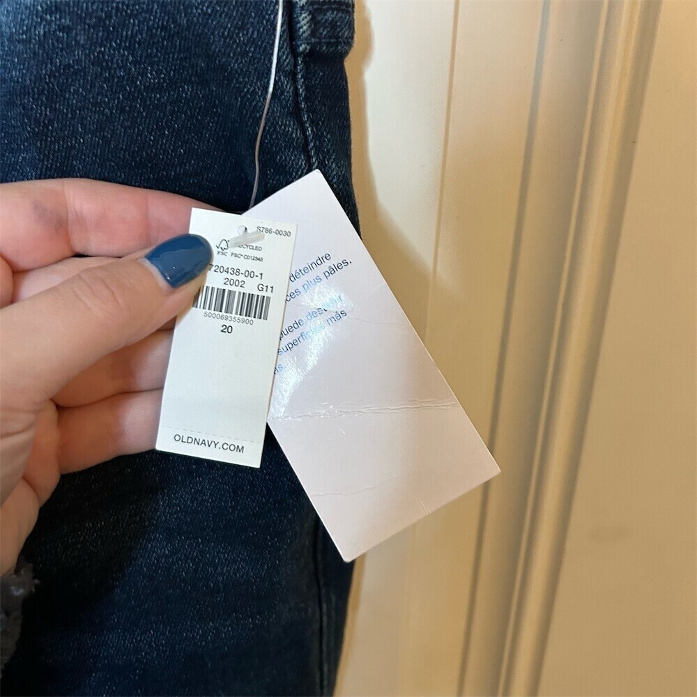 Old Navy Extra High Rise Rockstar Super Skinny Jeans Size 20 Dark Wash Button Up - Picture 4 of 6